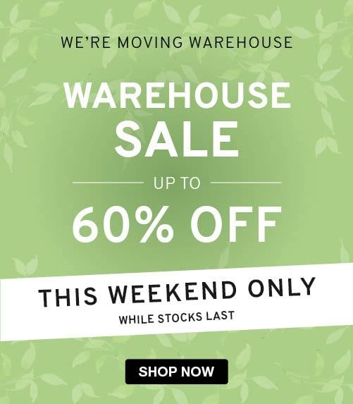 Warehouse Clearance Sale up to 60% off